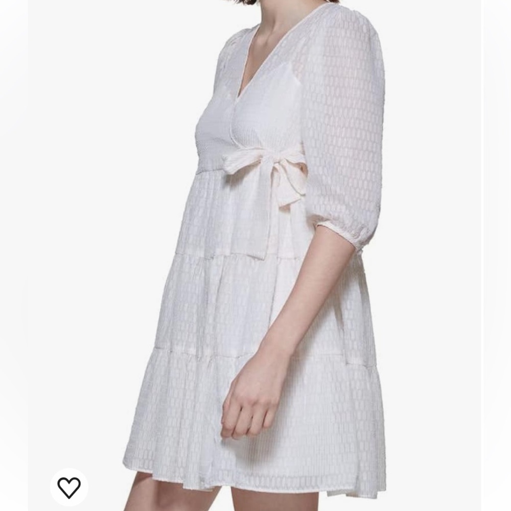 Calvin Klein tiered white dress with tags